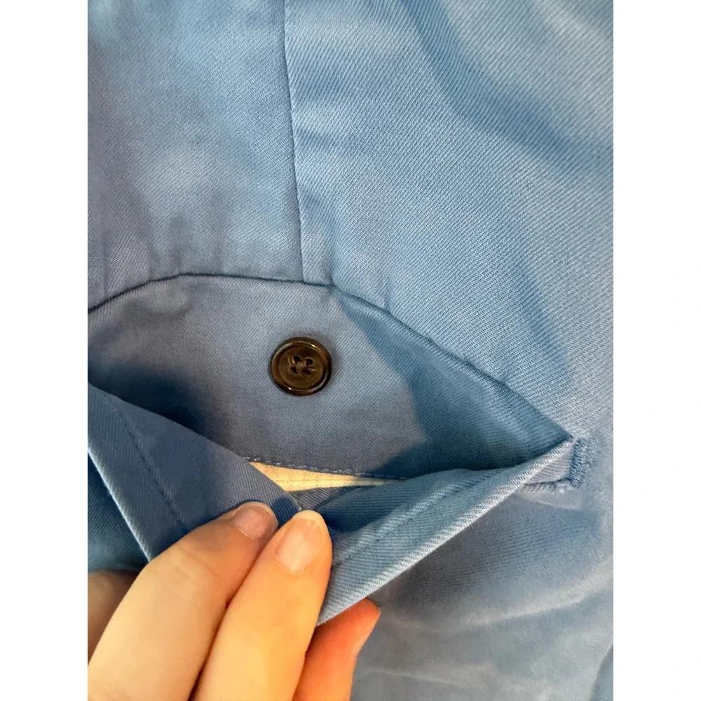 Banana Republic Emerson Shorts Mens 30 Blue Chino Cotton Twill Flat Front 9